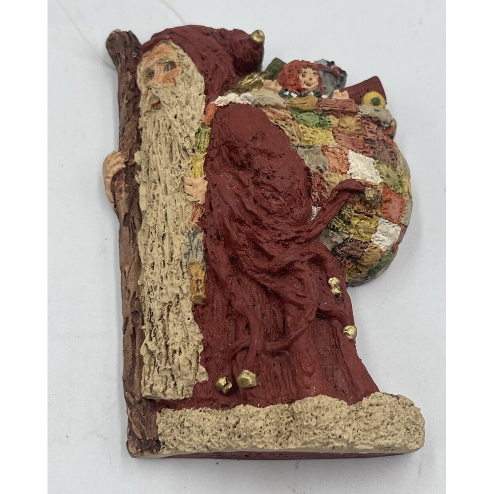 Vintage‎ June McKenna Santa 4" Figurine Ornament 1985 Signed Christmas Ornament